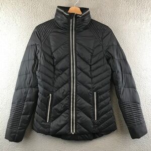 Blanc Noir Puffer Jacket Women's‎ Size S Black Quilted Insulated Coat